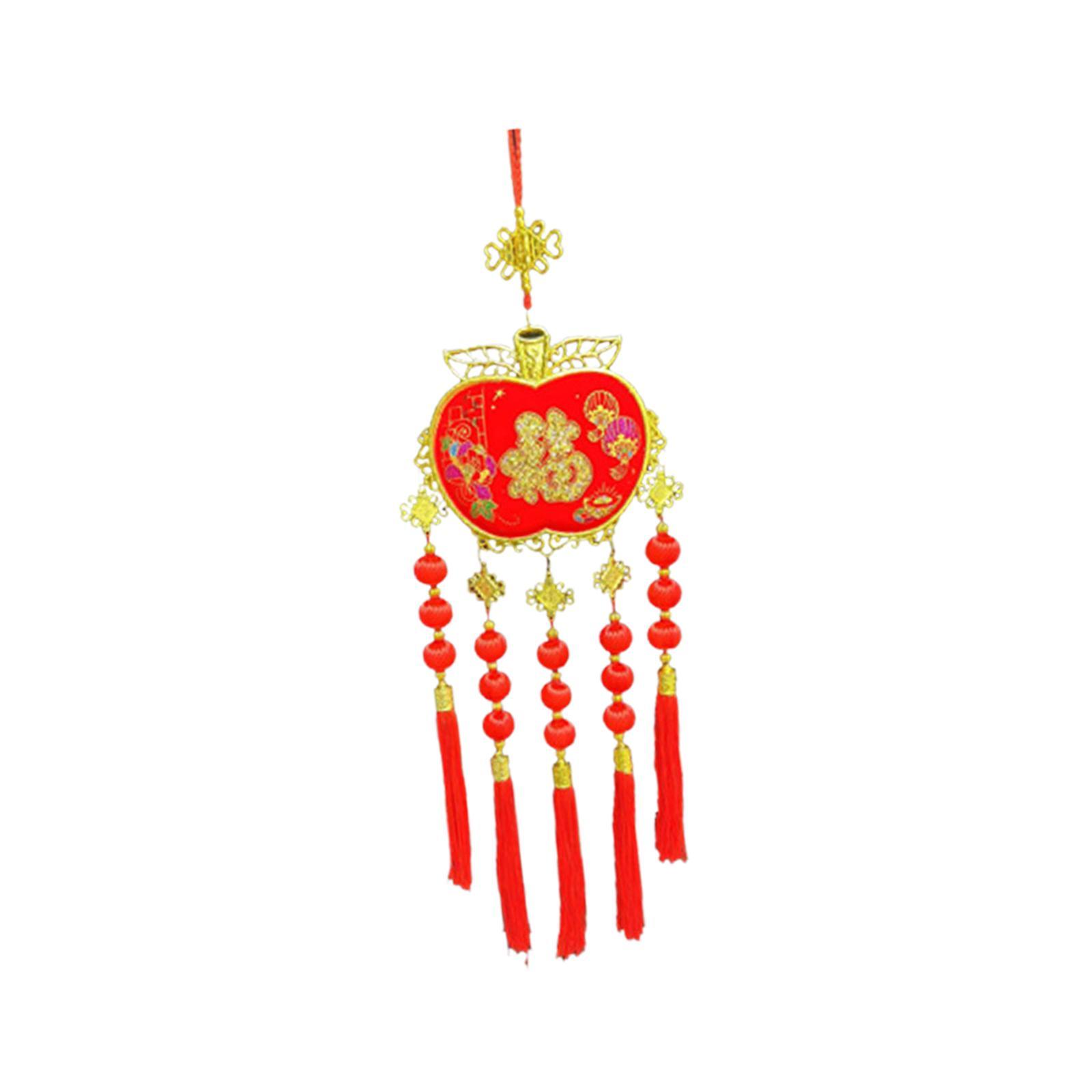 Traditional Chinese New Year Ornament with Tassel 2023 for Gifts New Year