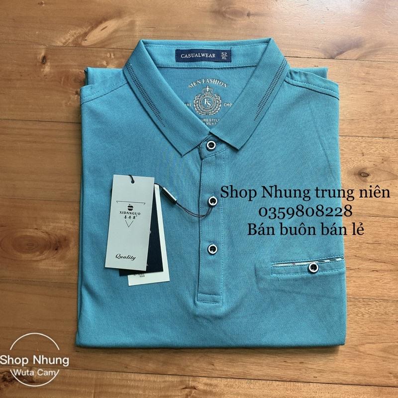 Áo thun cộc tay trung niên chất cực đẹp mát có cổ có túi nhièu mẫu lựa chọn