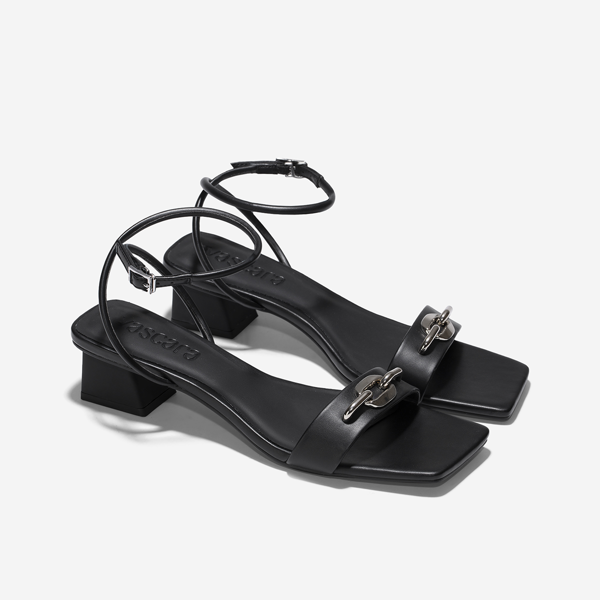 Giày sandals ankle trap nhấn khóa trang trí - SDN 0787