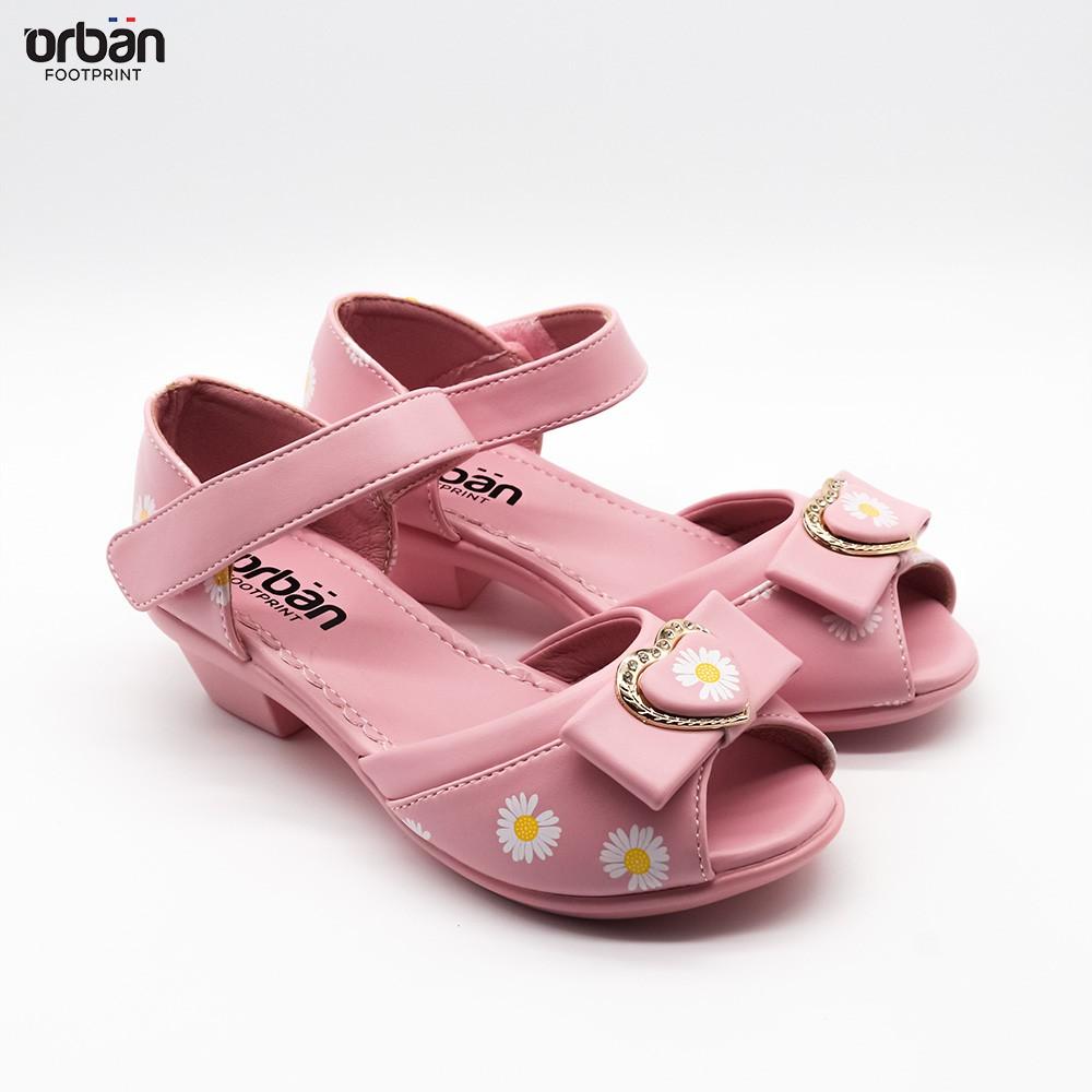 Dép sandal urban cao cấp SD2102 full màu hồng-trắng