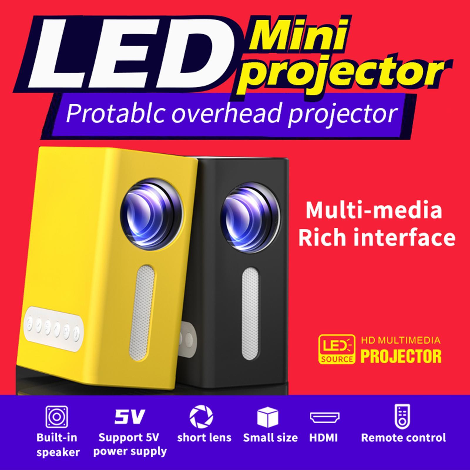 LED Mini Pocket 1080P LCD Home Theater USB TF AV Kids Gift