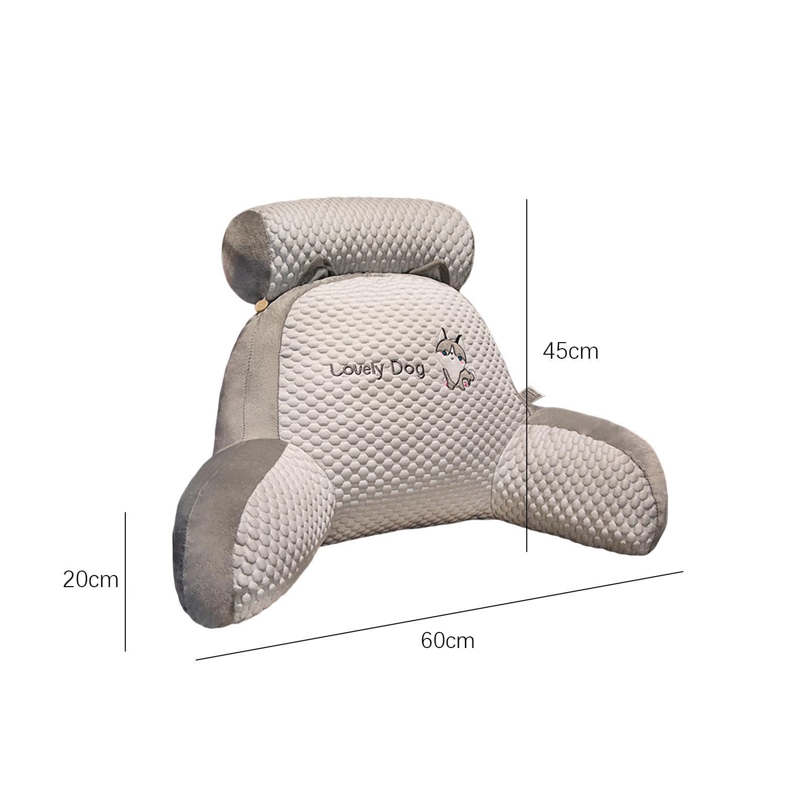 Pillow Washable Embroidery Waist Rest Cushion for Bedroom Sofa Office