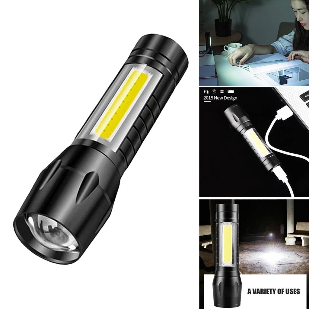 Rechargeable COB LED Slim Work Light Bright Flashlight Camping Outdoor Mini Lamp