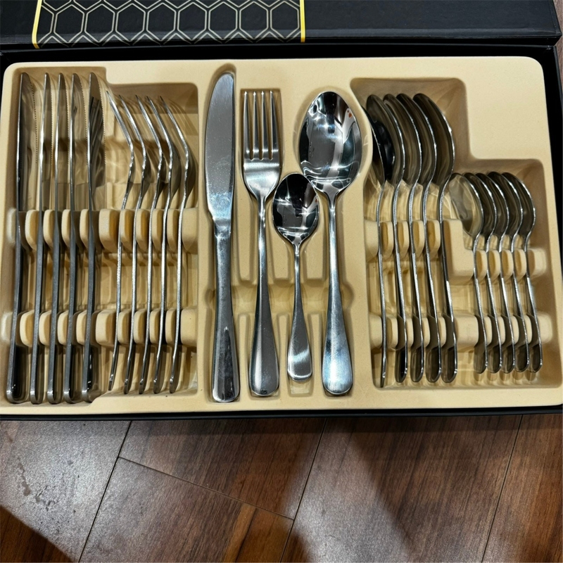 Bộ Dao Dĩa Thìa 24 Món - Bộ Dụng Cụ Ăn Bít Tết Sang Trọng Cao Cấp Kèm Hộp Đựng