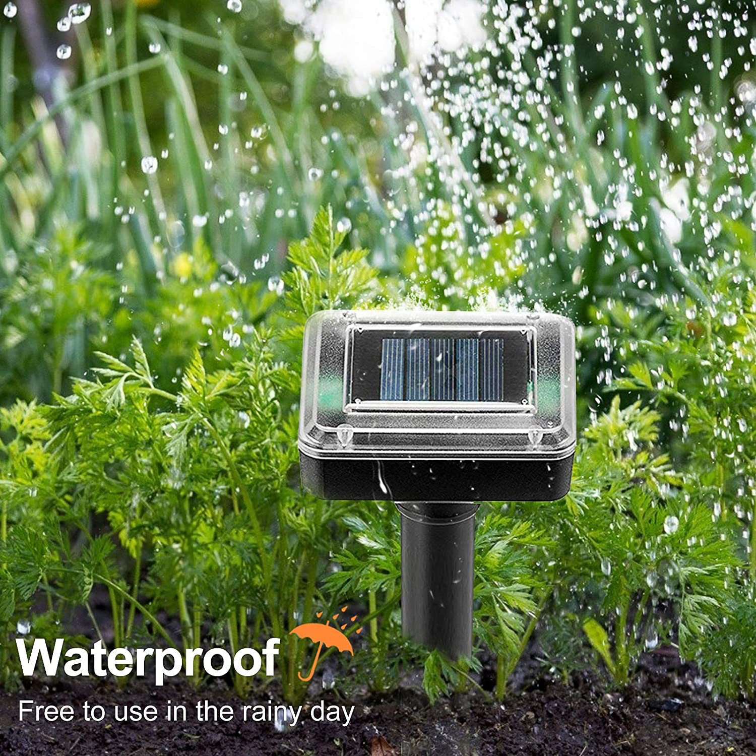Bộ 2 LED SOLAR REPELLER Siêu Âm Đuổi Chuột, Rắn, Côn Trùng - Home and Garden
