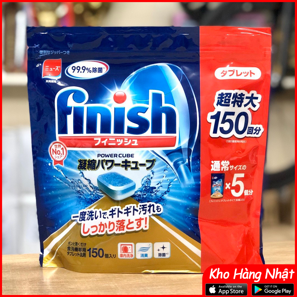 Tặng  que thử nước cứng Viên rửa bát finish 150 viên