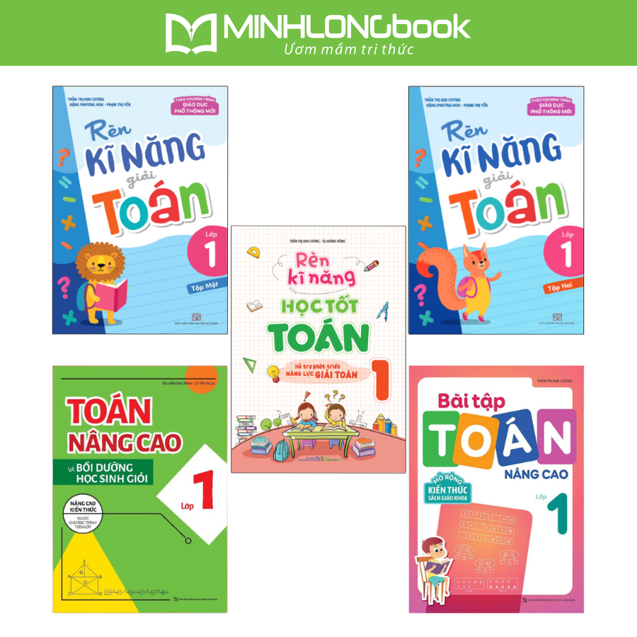 Sách Combo 5 Cuốn Lớp 1 Toán Nâng Cao  Rèn Kĩ Năng Học Tốt Toán