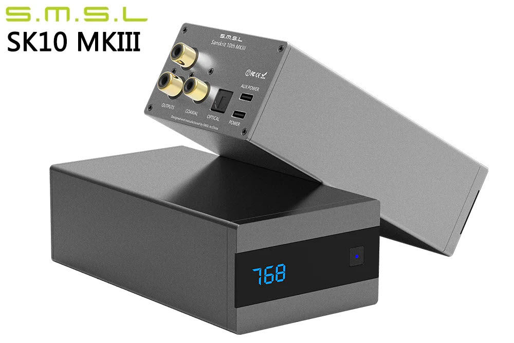 Bộ Giải Mã Âm Thanh SMSL SK10 MKIII Decoder SK10 MK3 AK4493S DAC XU316 Hỗ Trợ 768kHz/32Bit DSD512 Kèm ĐIều Khiển - Hàng Chính Hãng