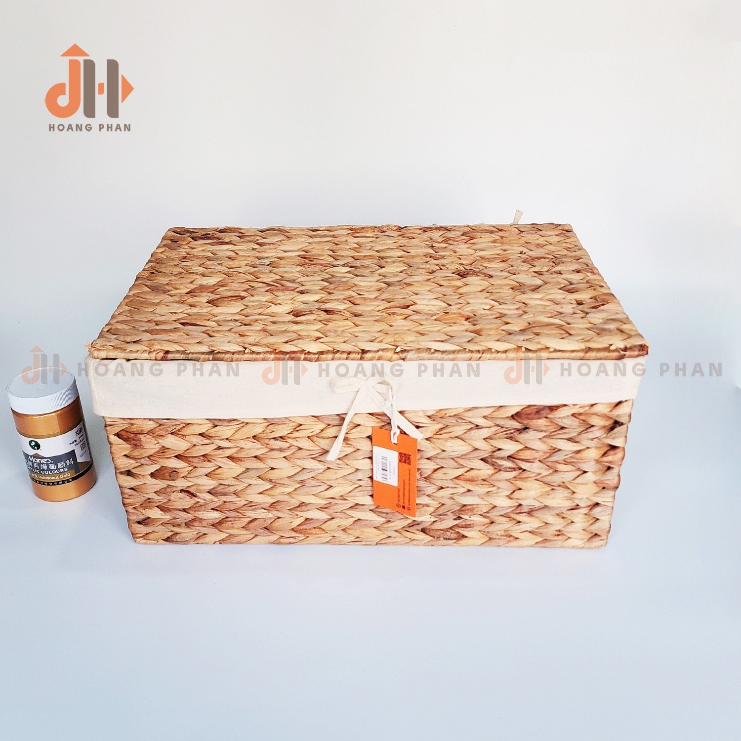 Giỏ Lục Bình Đan Xương Cá Có Nắp