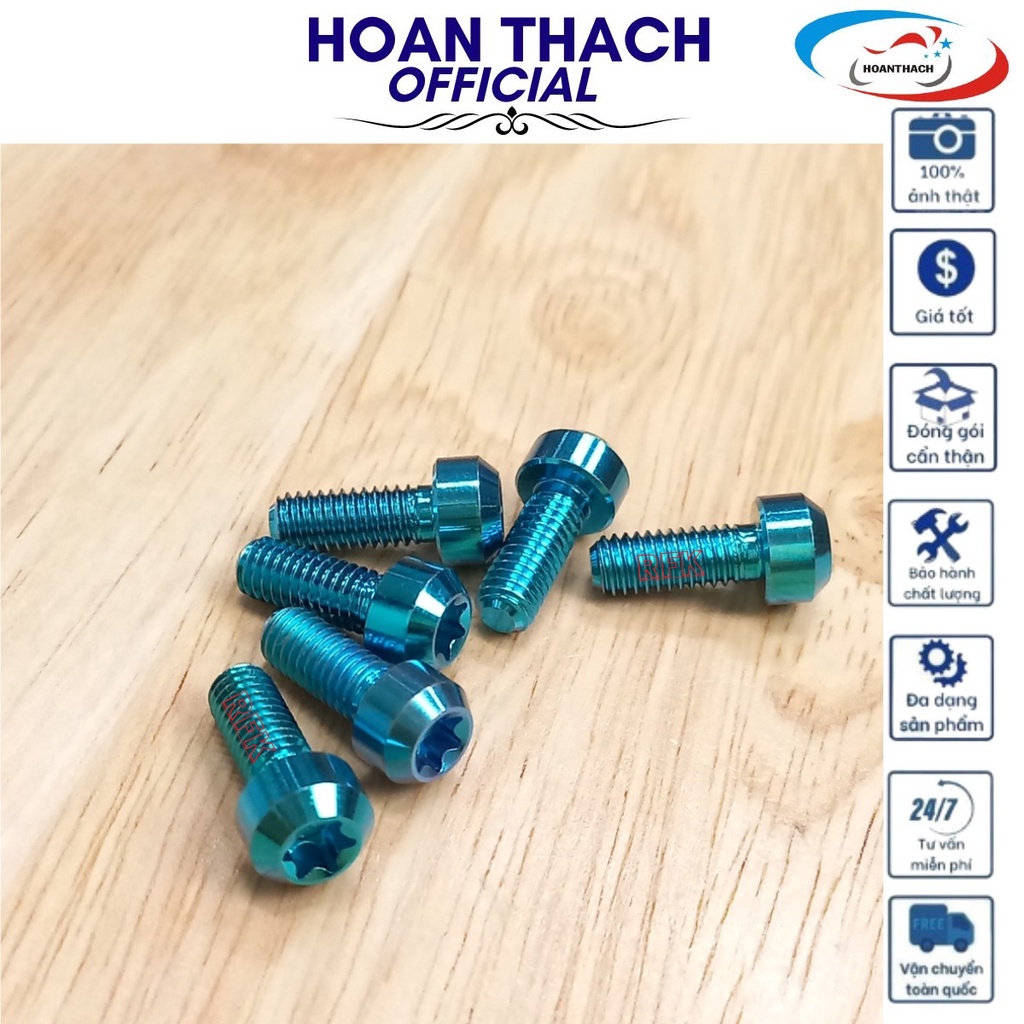 Ốc Gr5 Titan 6L15 Trụ Xanh Lục Bảo Dùng cho xe máy SP010804 (giá 1 con)