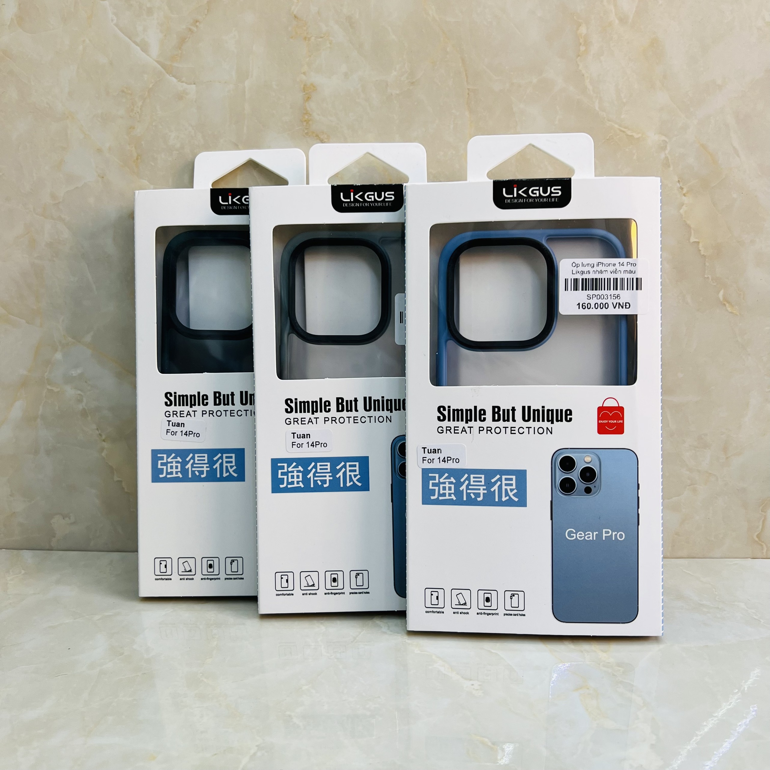 Ốp lưng Likgus lưng nhám chống sốc tốt dành cho iPhone 14 Pro - hàng chính hãng