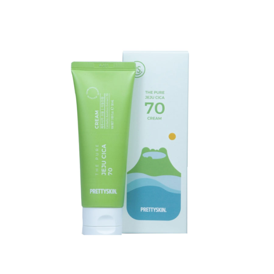 Kem dưỡng da rau má The Pure Jeju Cica 70 Cream Prettyskin 50ml