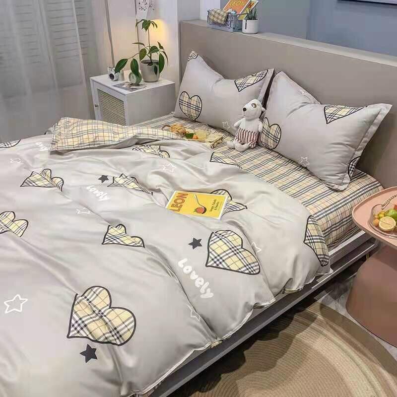 Bộ Cotton Poly Tim Ghi