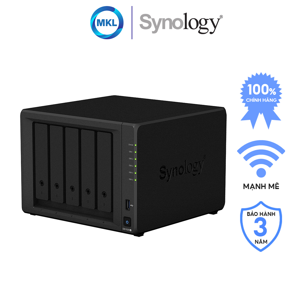 Thiết Bị Lưu Trữ Synology DiskStation DS1520+ Hàng Chính Hãng