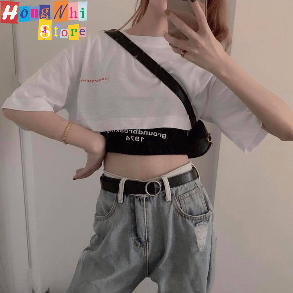 Áo Croptop Kèm Bra Tay Lỡ Dáng Rộng Oversize Ulzzang - MM