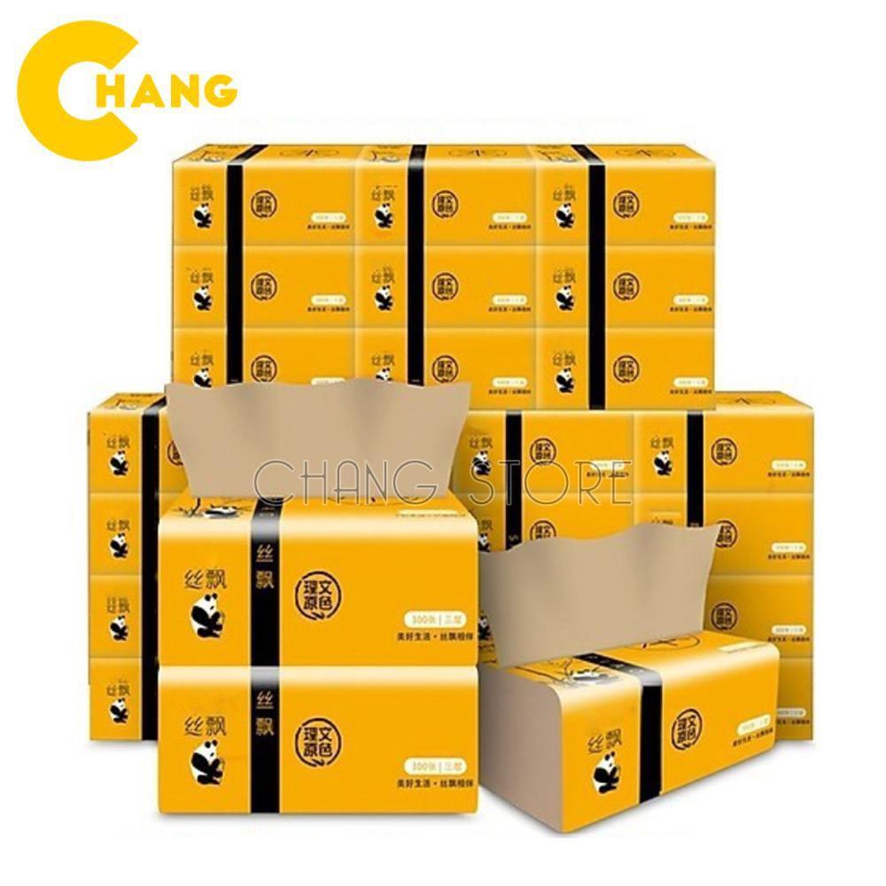 Giấy ăn gấu trúc thùng 30 gói Sipiao 3 lớp siêu dai