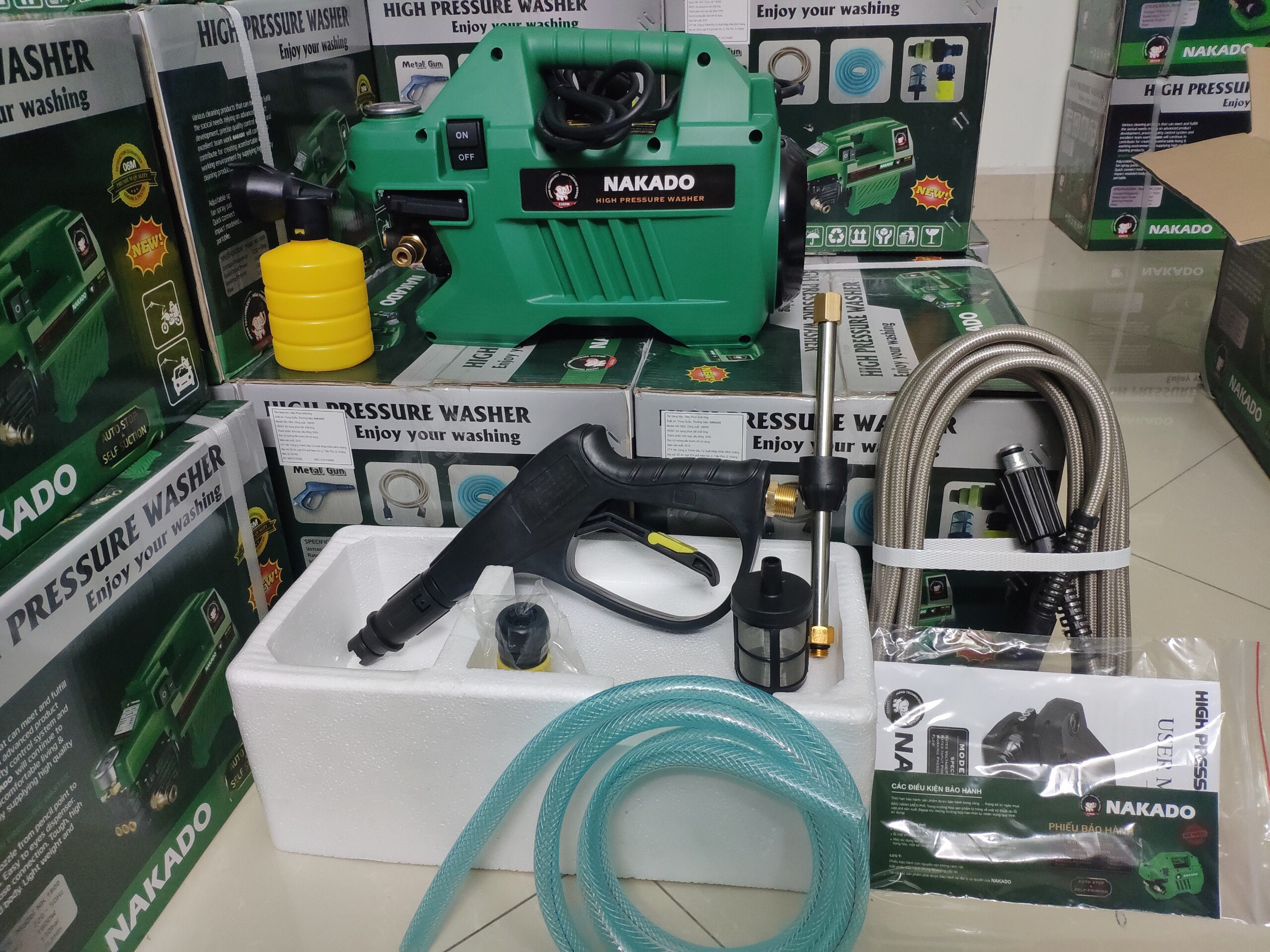 Máy Rửa Xe Mini 2300W Nakado NK 2300