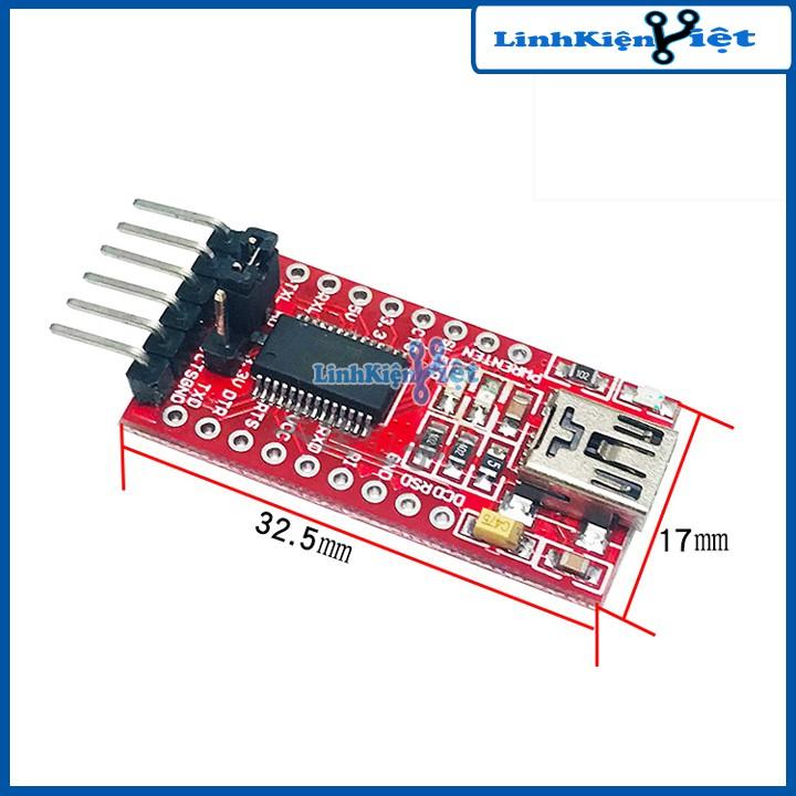 Module USB TO COM FT232 RL 3V3 - 5V - Đỏ