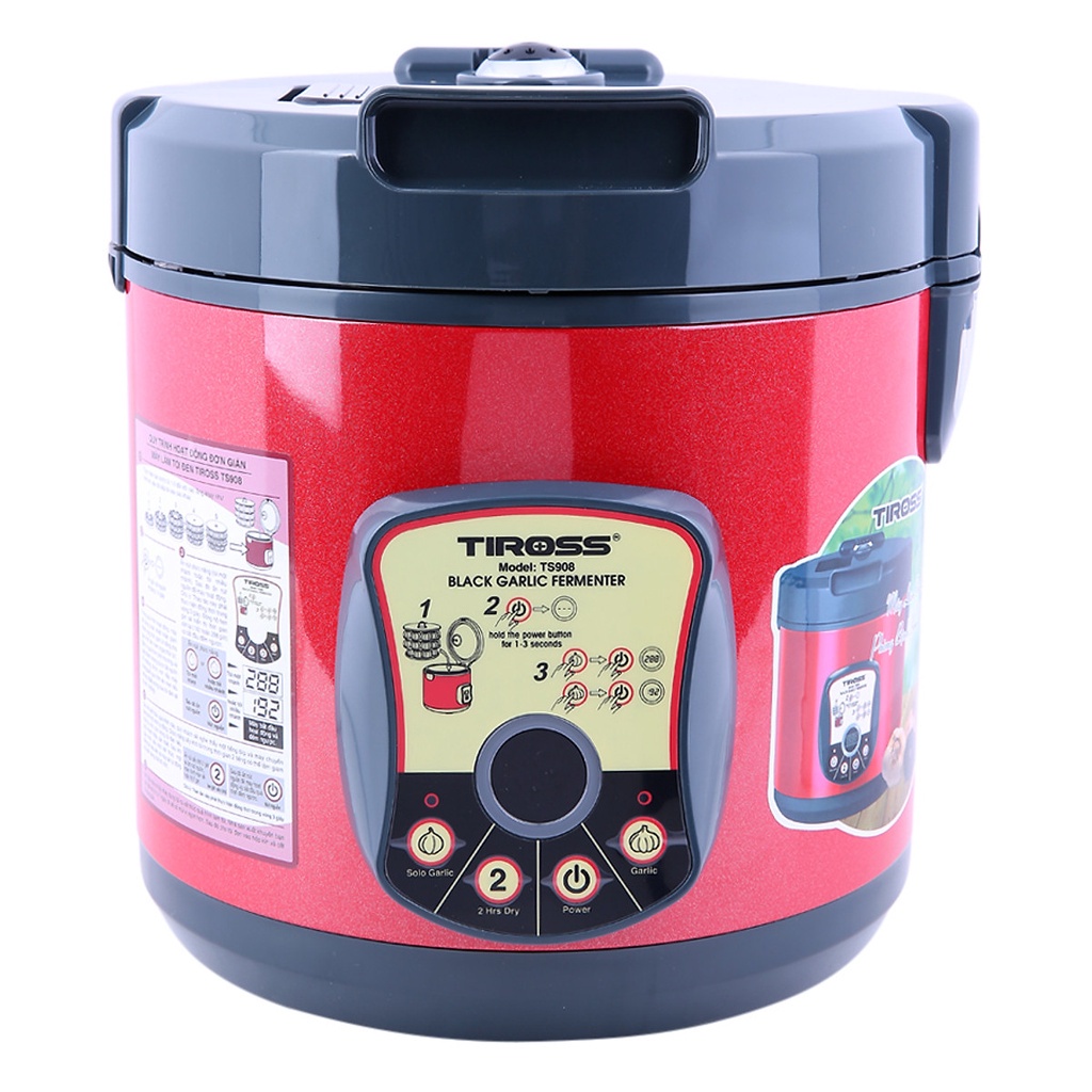 Máy Làm Tỏi Đen Tiross TS908 - Đỏ - Hàng chính hãng