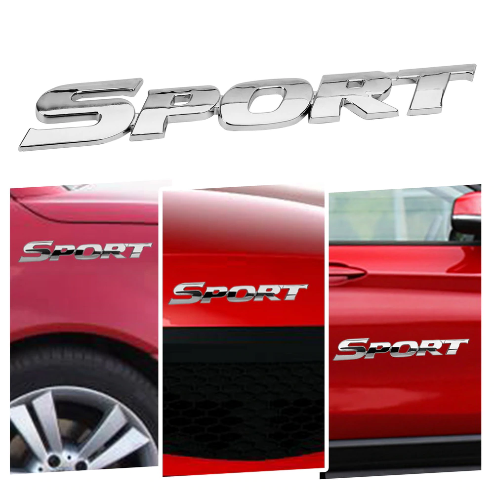 ROGTZ Tem Logo Nổi Chữ 3D Dán Trang Trí Ô Tô Xe Máy SPORT - Hàng Nhập Khẩu