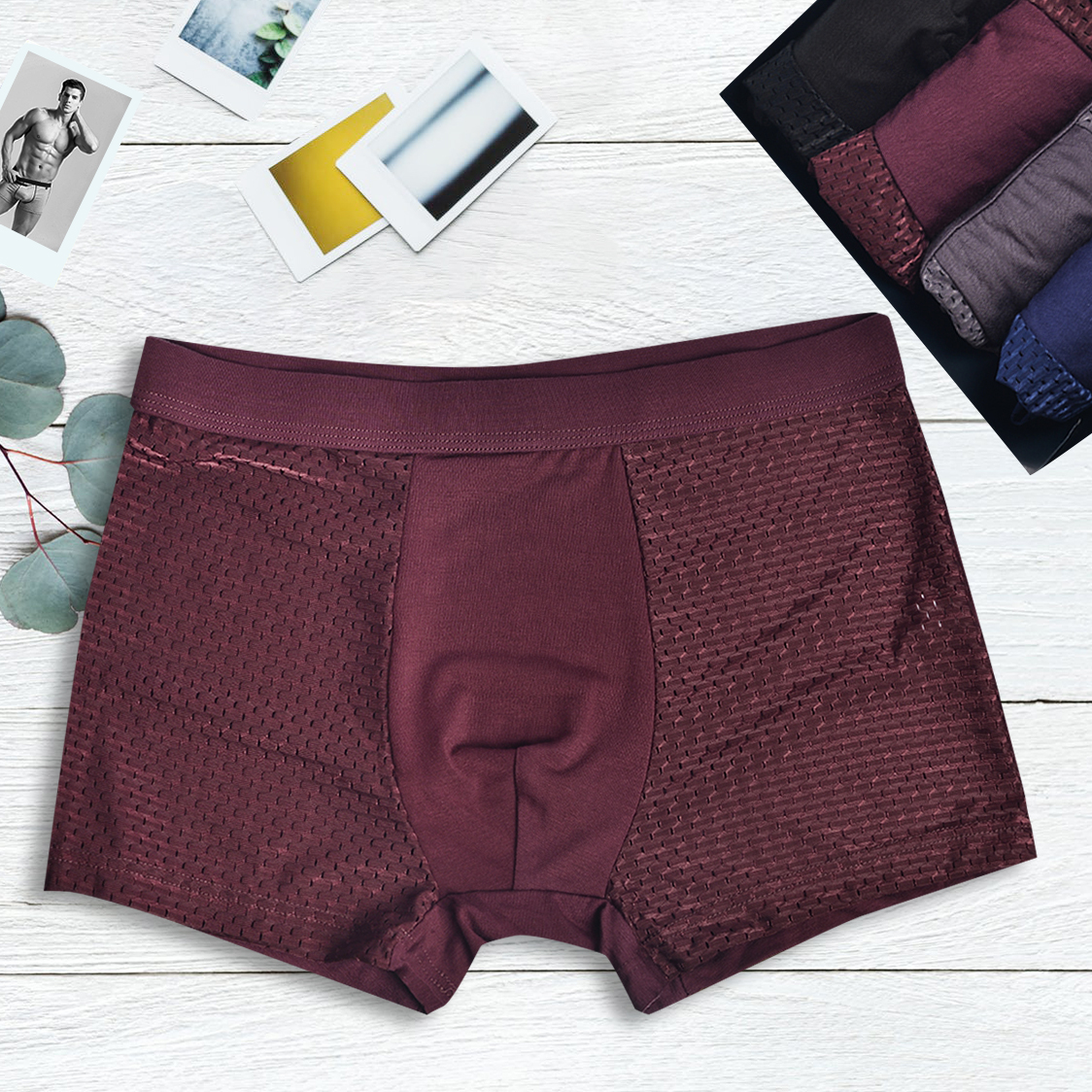 Combo 4 Sịp Đùi Nam Thông Hơi Bateno Siêu Thoáng