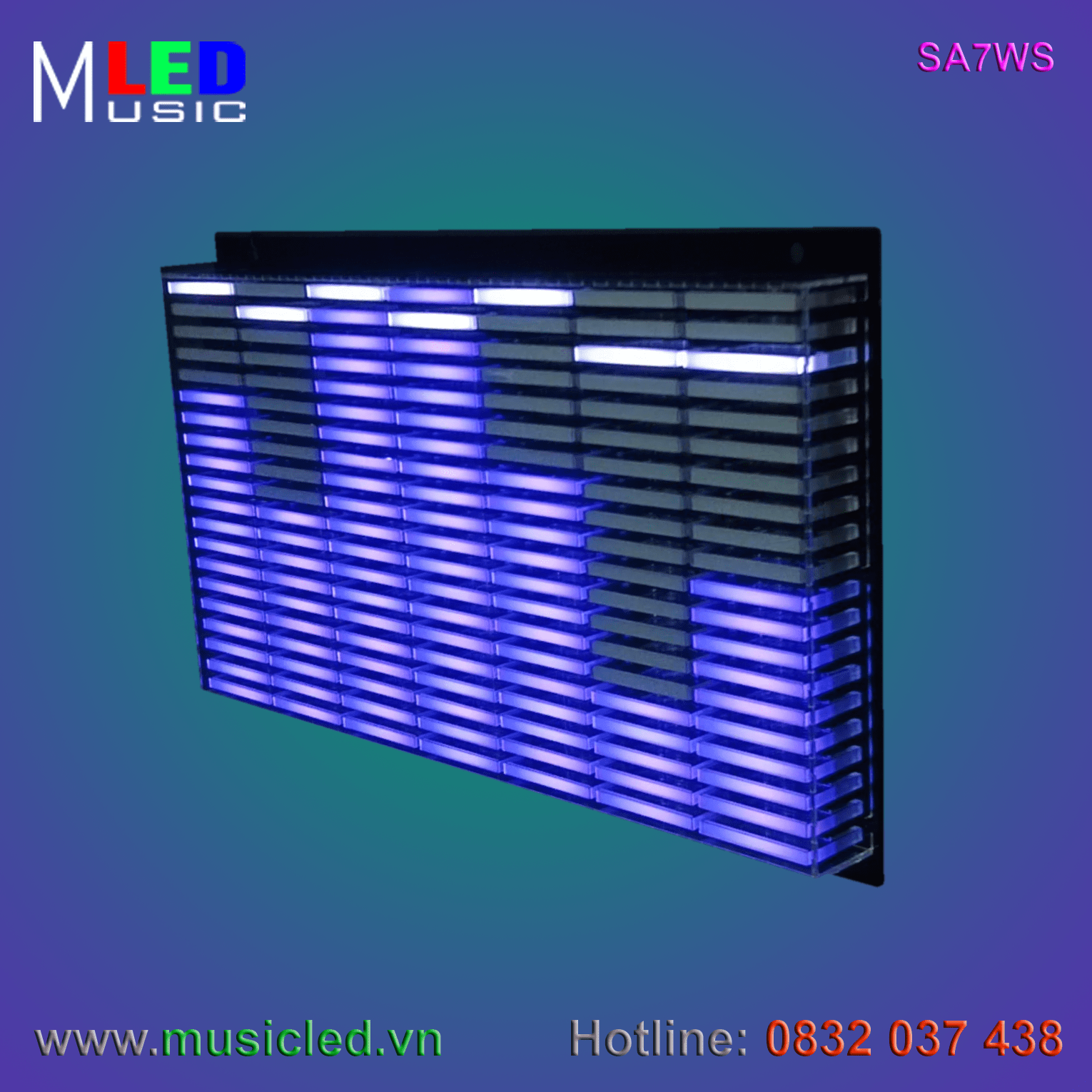 Dàn đèn Music LED nháy theo tần số nhạc 7 cột treo tường (SA7WS)