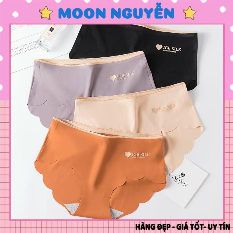 Quần Lót Nữ Su Lụa Viền Sóng Chống Tụt Ice Silk không đường may