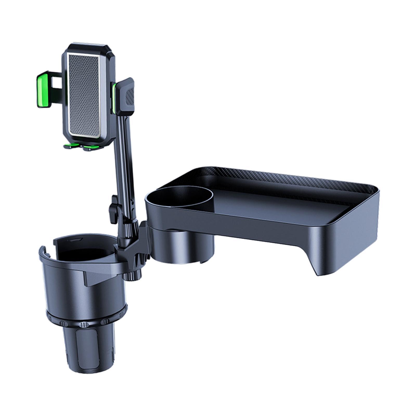 Cup Holder Expander with Tray Road Trip Essentials 360 Rotating Drink Holder