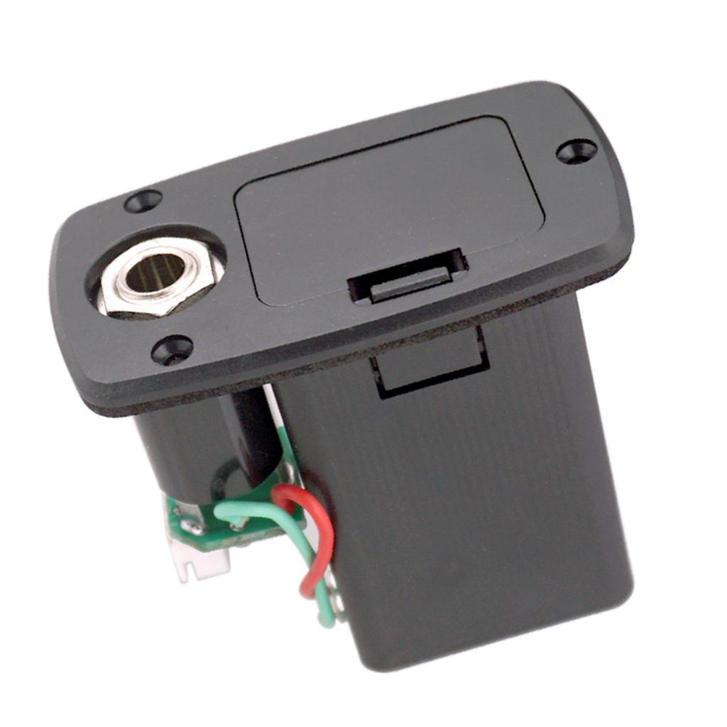 Black Replacement Battery Holder Case 9V Battery Cover for Active Pickup EQ