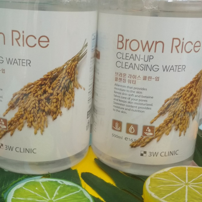 Nước tẩy trang tinh chất lúa mạch 3W CLINIC BROWN RICE CLEAN-UP CLEANSING WATER