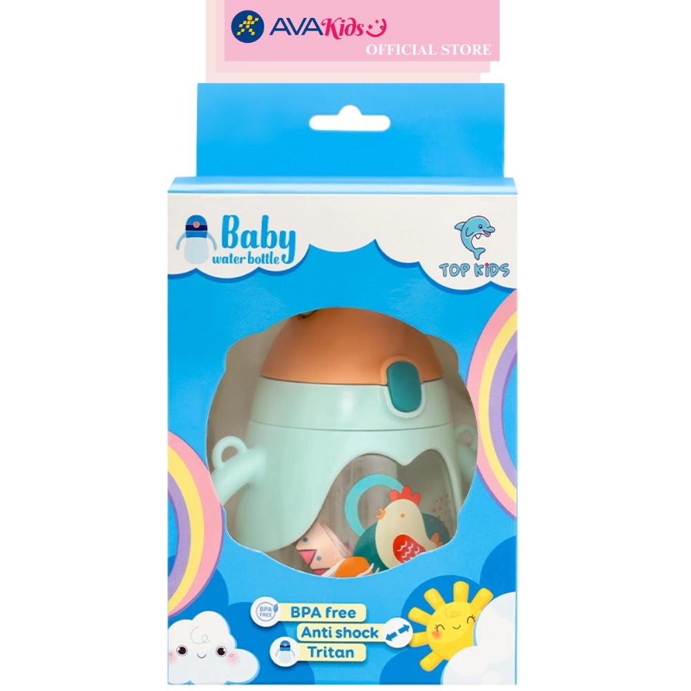 Bình đựng nước nhựa PP/PC 350 ml TOP KIDS - Màu ngẫu nhiên