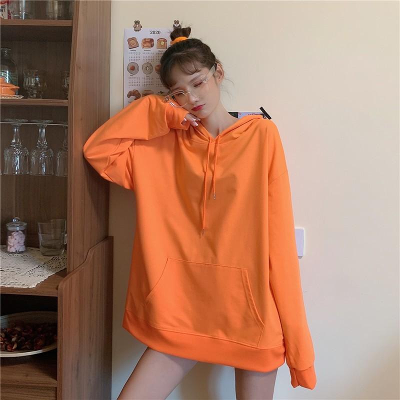 Áo HooDie Basic Trơn Unisex , Áo Nỉ Bông Trơn Form Rộng Dài Tay