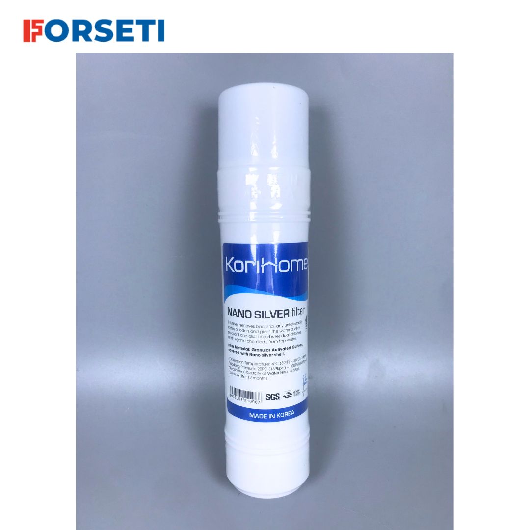 Combo đầy đủ 7 lõi lọc nước Korihome (2 sediment,1 precarbon, 1 postcarbon, 1 nanosilver, 1 hydrogen, 1 RO)