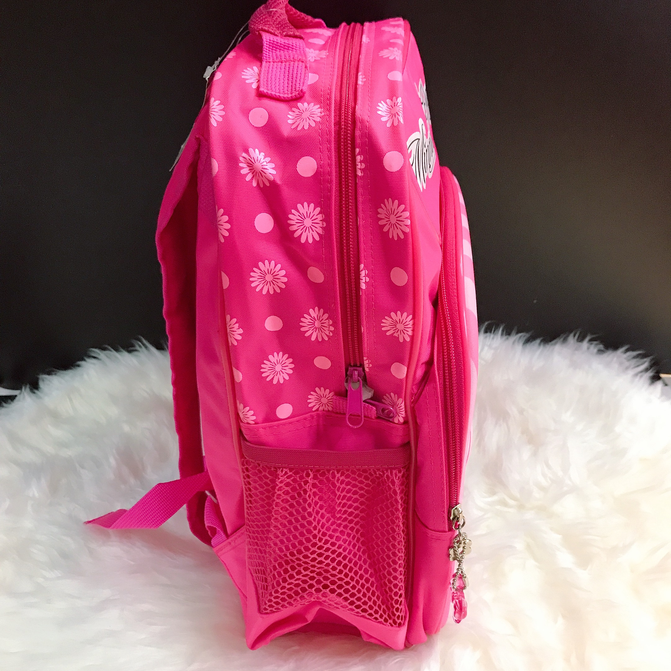 BALO, CẶP TÁP 16'' 2 NGĂN HÌNH CHUỘT MINNIE VÀ VỊT DONALD MÀU HỒNG CHO TRẺ EM, BÉ GÁI - BL16MNH61974 -  -