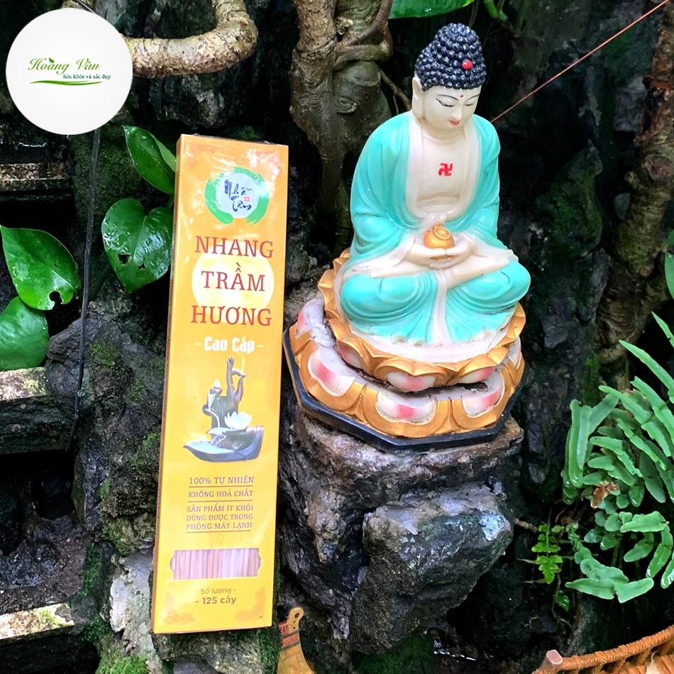 Nhang Trầm Hương cao cấp Nhã Tâm Hộp 100gram - Đậm chất trầm sạch tự nhiên 100%