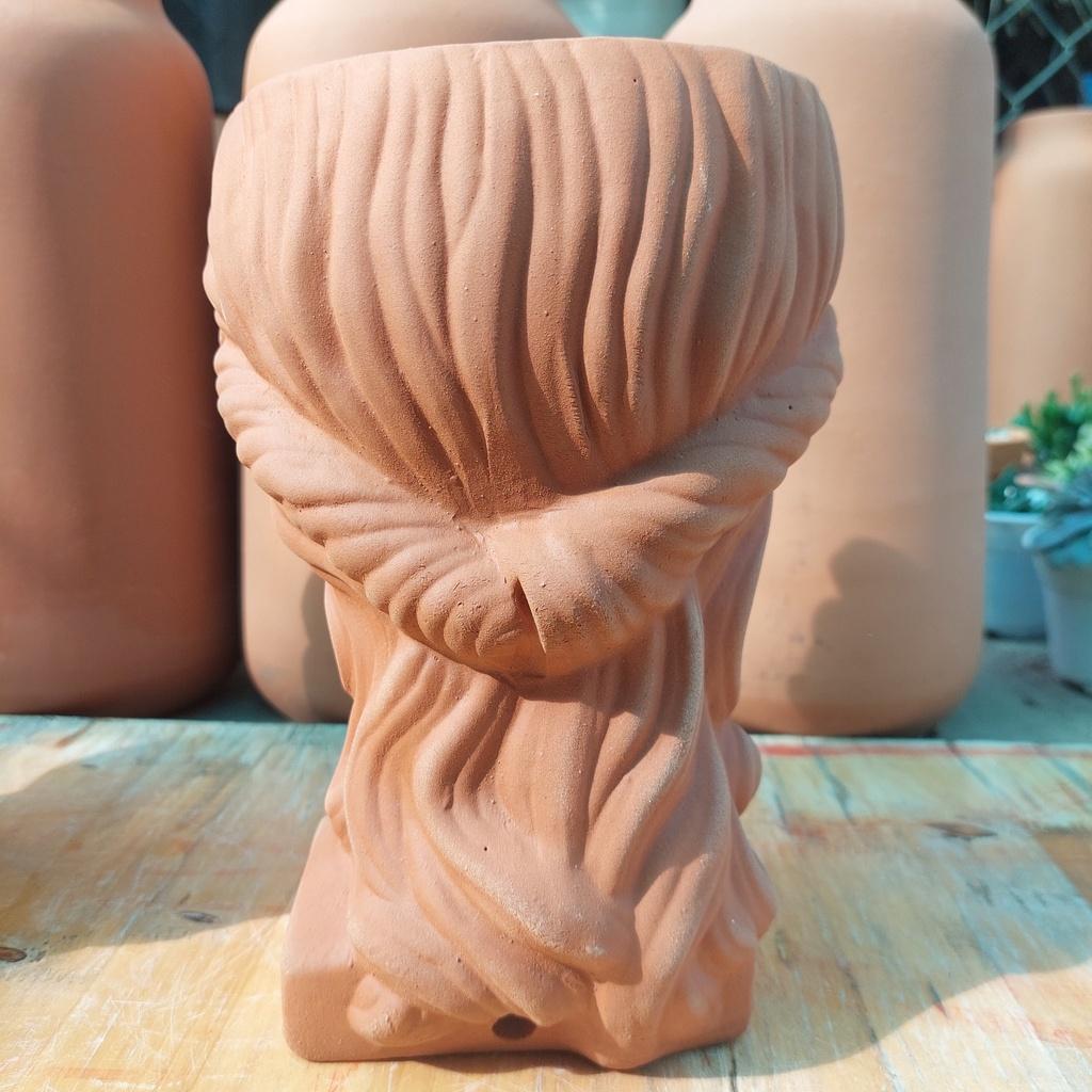 Chậu đất nung Bình Dương - Chàng trai Venus lớn, miệng chậu 14cm, chiều cao 22cm