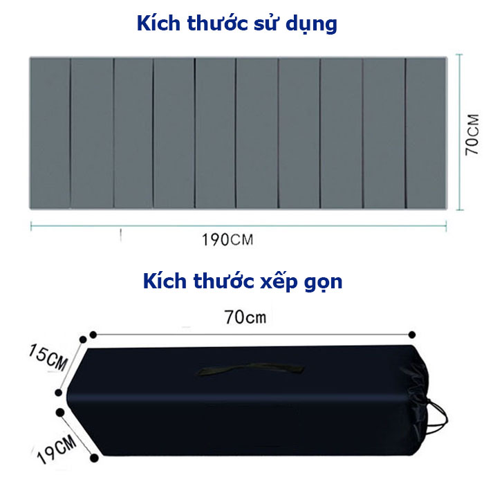 Nệm Gấp Văn Phòng - Đệm Ngủ Cá Nhân Gấp Gọn 1 Người Nằm