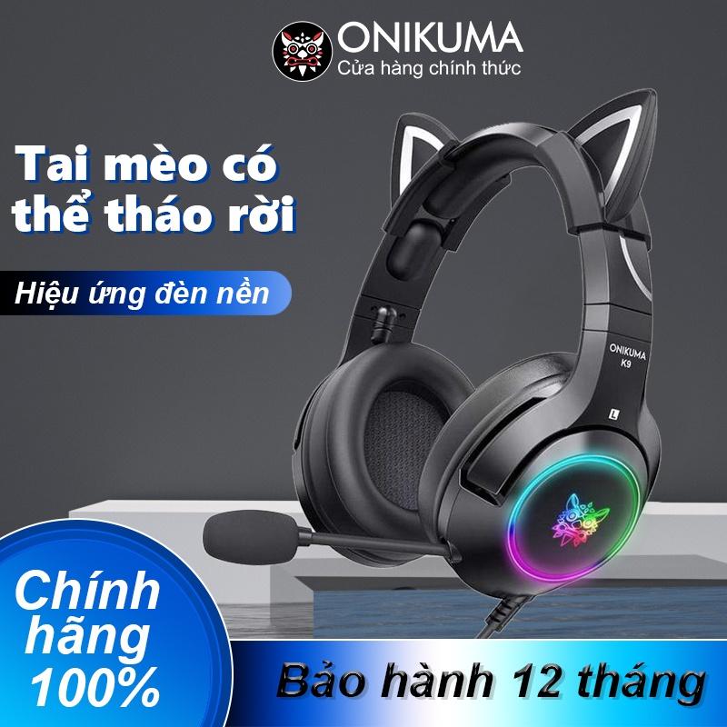 ONIKUMA K9 Tai nghe game màu đen micro kèm giảm tiếng ồn thích hợp cho máy tính xách tay chơi game nặng âm trầm