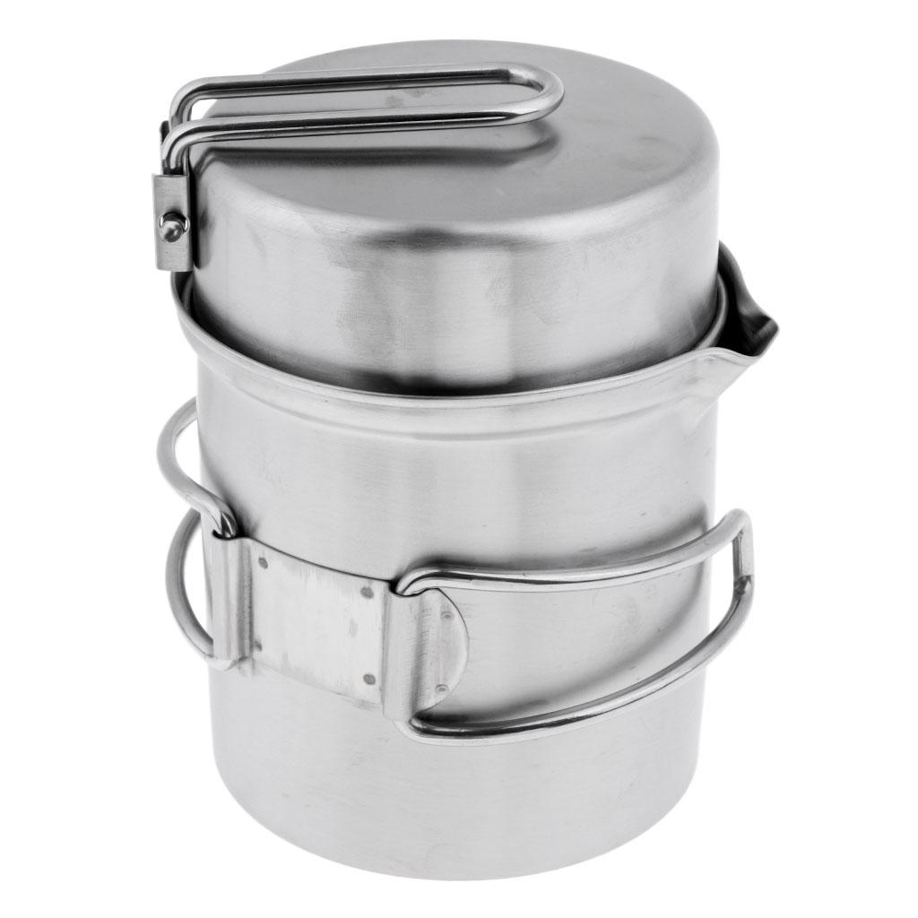 Camping Lightweight Pot, Outdoor Cookware Mess Kit for Backpacking, Outdoor Hiking and Picnic Outdoor Cook Equipment