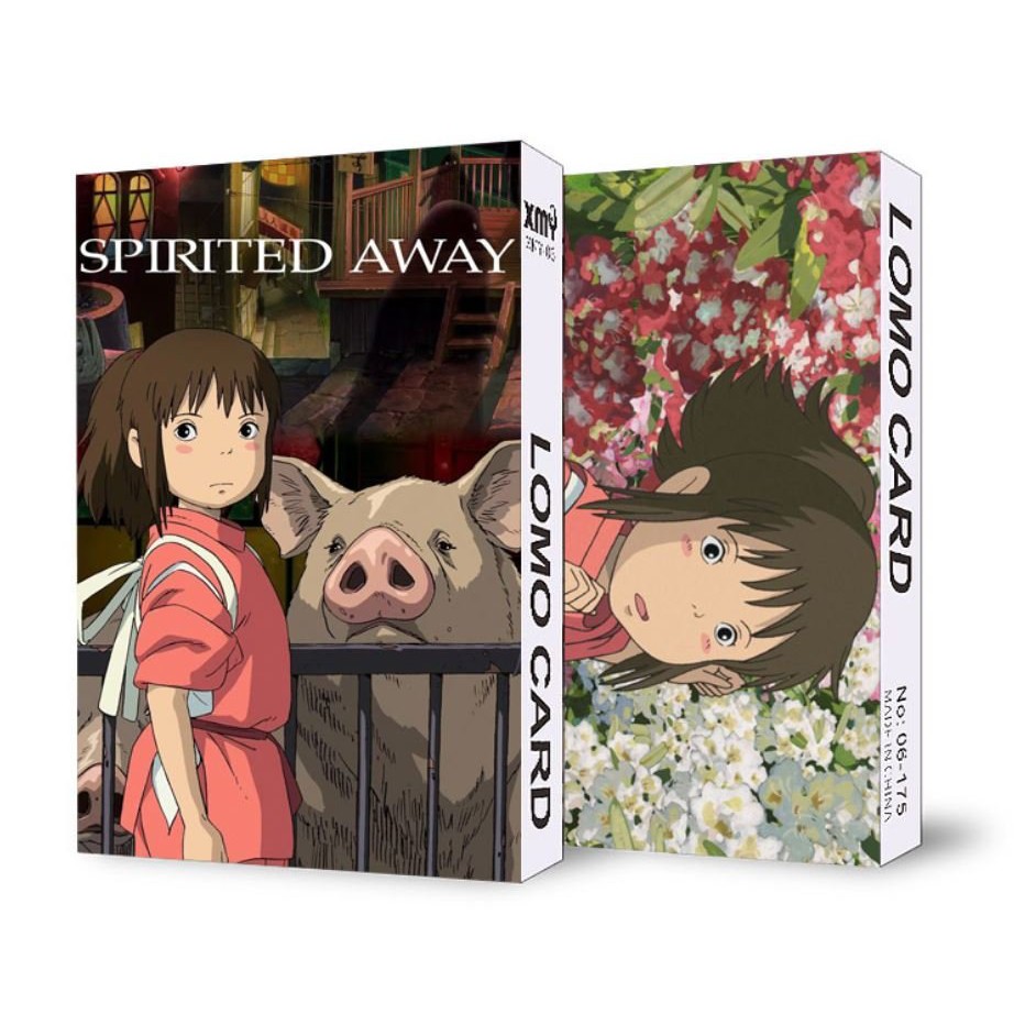 (KHÔNG KÈM HỘP) Hộp ảnh lomo in hình SPIRITED AWAY anime VÙNG ĐẤT LINH HỒN 30 tấm dễ thương xinh xắn