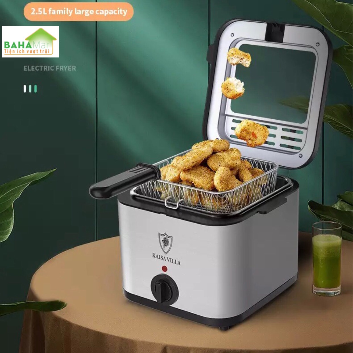 NỒI CHIÊN NHÚNG ĐIỆN ĐA CHỨC NĂNG CÓ THỂ ĐIỀU CHỈNH NHIỆT "BAHAMAR" Có 3 lớp cách nhiệt bảo vệ, Bên ngoài lạnh và nóng bên trong, 3 lớp cách nhiệt và chống dính bảo vệ an toàn