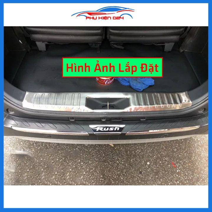 Ốp chống trầy cốp Rush 2019-2020-2021-2022 inox sáng bóng bảo vệ xe chống va đập