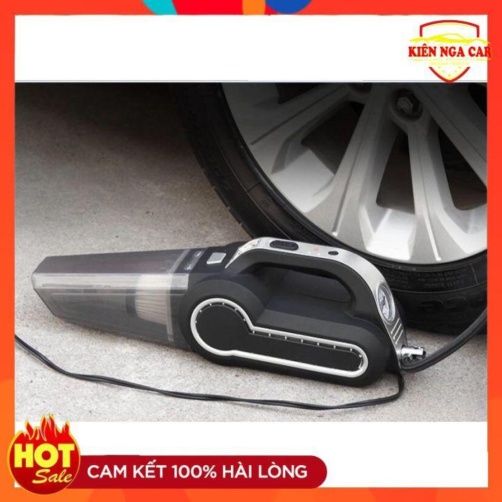 Máy Hút Bụi Kiêm Bơm Lốp Ô Tô - Máy Hút Bụi mini cầm tay 4 in1