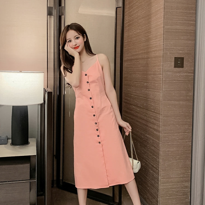 Đầm hai dây nhiều nút Mã: DA5379
