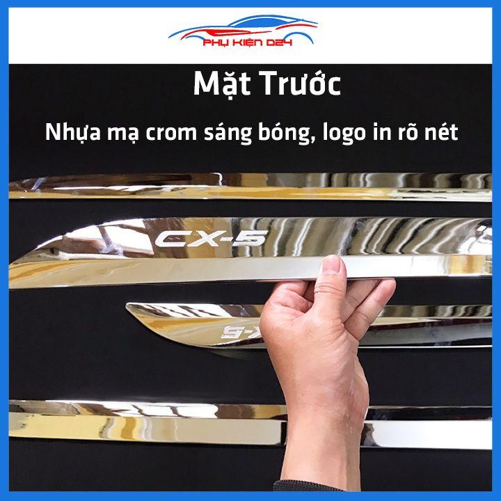 Bộ ốp nẹp sườn CX5, CX-5 2018-2019-2020-2021-2022 mạ crom trang trí làm đẹp xe