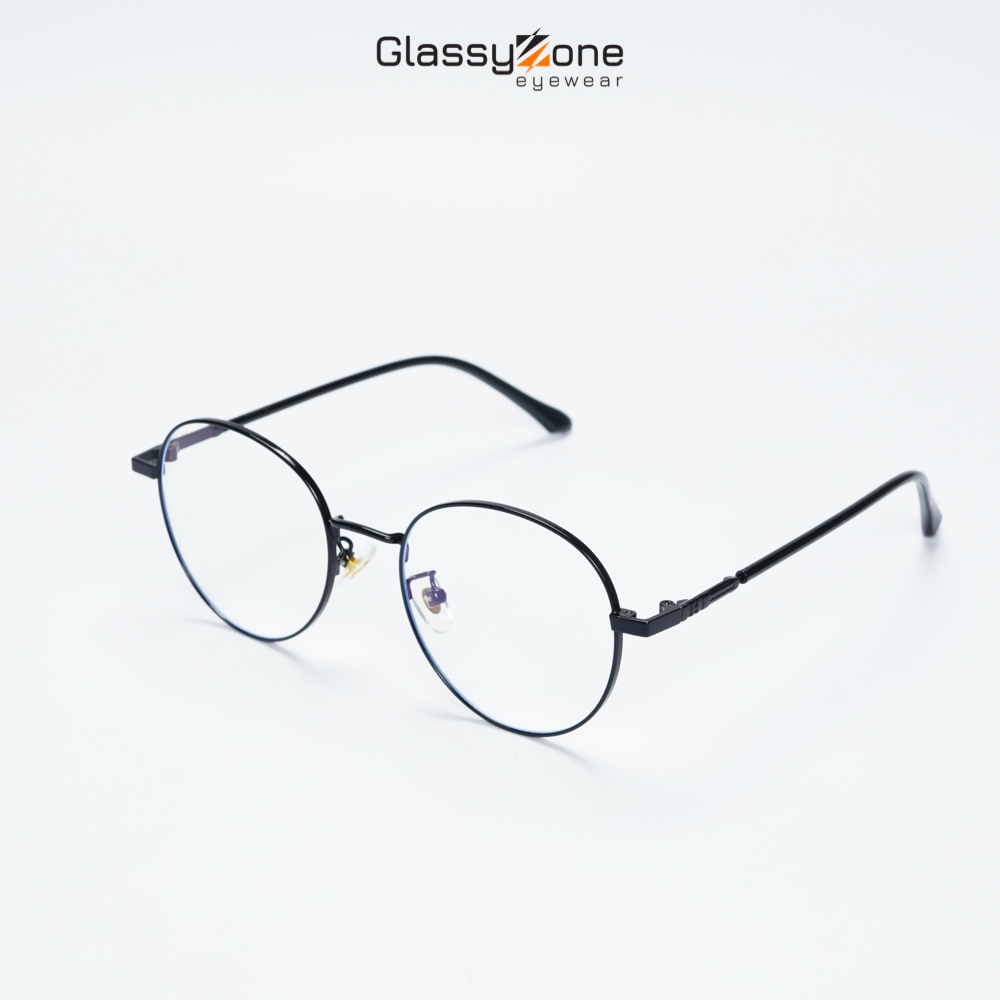 Gọng kính cận, Mắt kính giả cận kim loại Form Tròn Nữ thanh mảnh Leo- GlassyZone