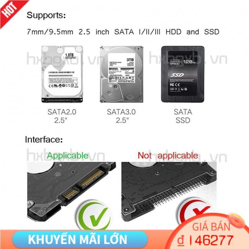 Hộp ổ cứng HDD Type C tốc độ cao 2.5 inch trong suốt