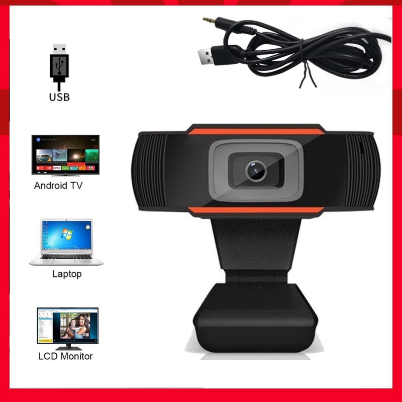 Webcam máy tính có mic HD 720P kẹp màn, sử dụng cho Livestream, Học và Làm việc Online rõ nét - Hàng nhập khẩu