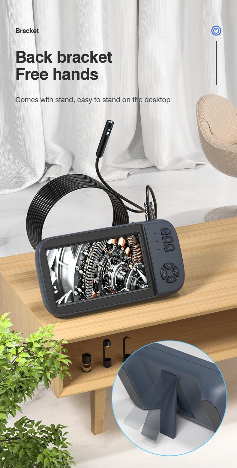 Ống kính kép HD 4.5 "IPS màn hình kiểm tra đường ống công nghiệp Bảo trì động cơ ô tô Bảo dưỡng không khí Bảo trì Nội soi