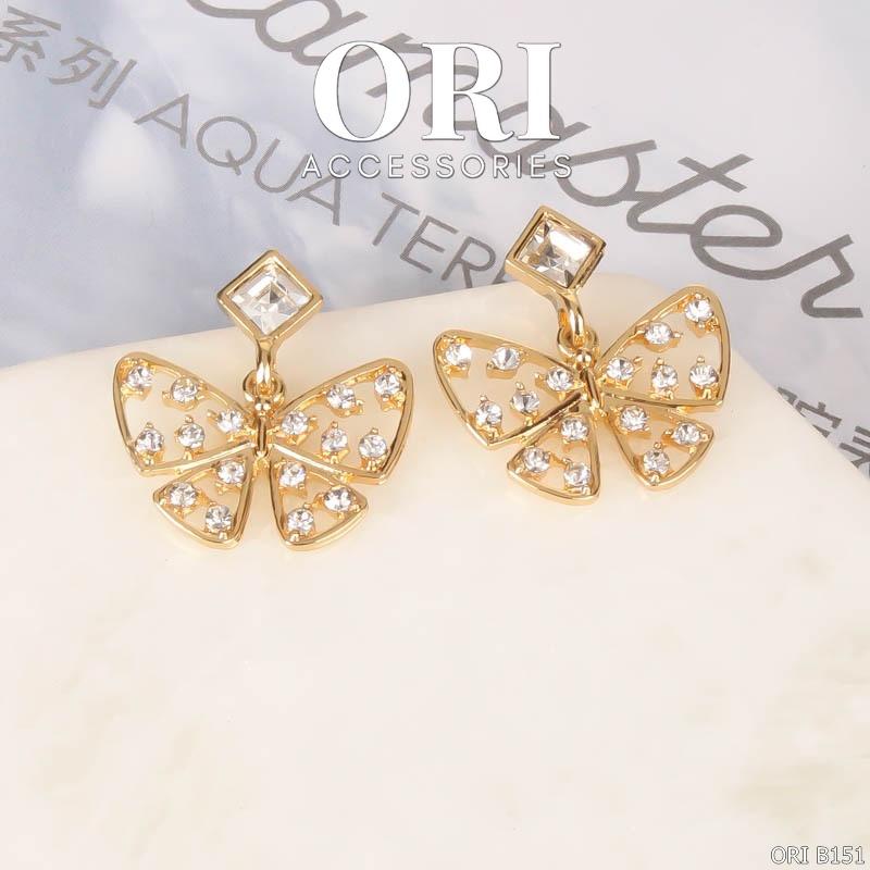 Bông tai nữ Cánh bướm đính đá Angela tinh tế sang trọng ORI ACCESSORIES B151